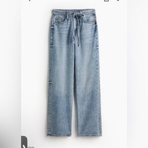 H&M Feathersoft Wide Leg Women's Jeans with Belt